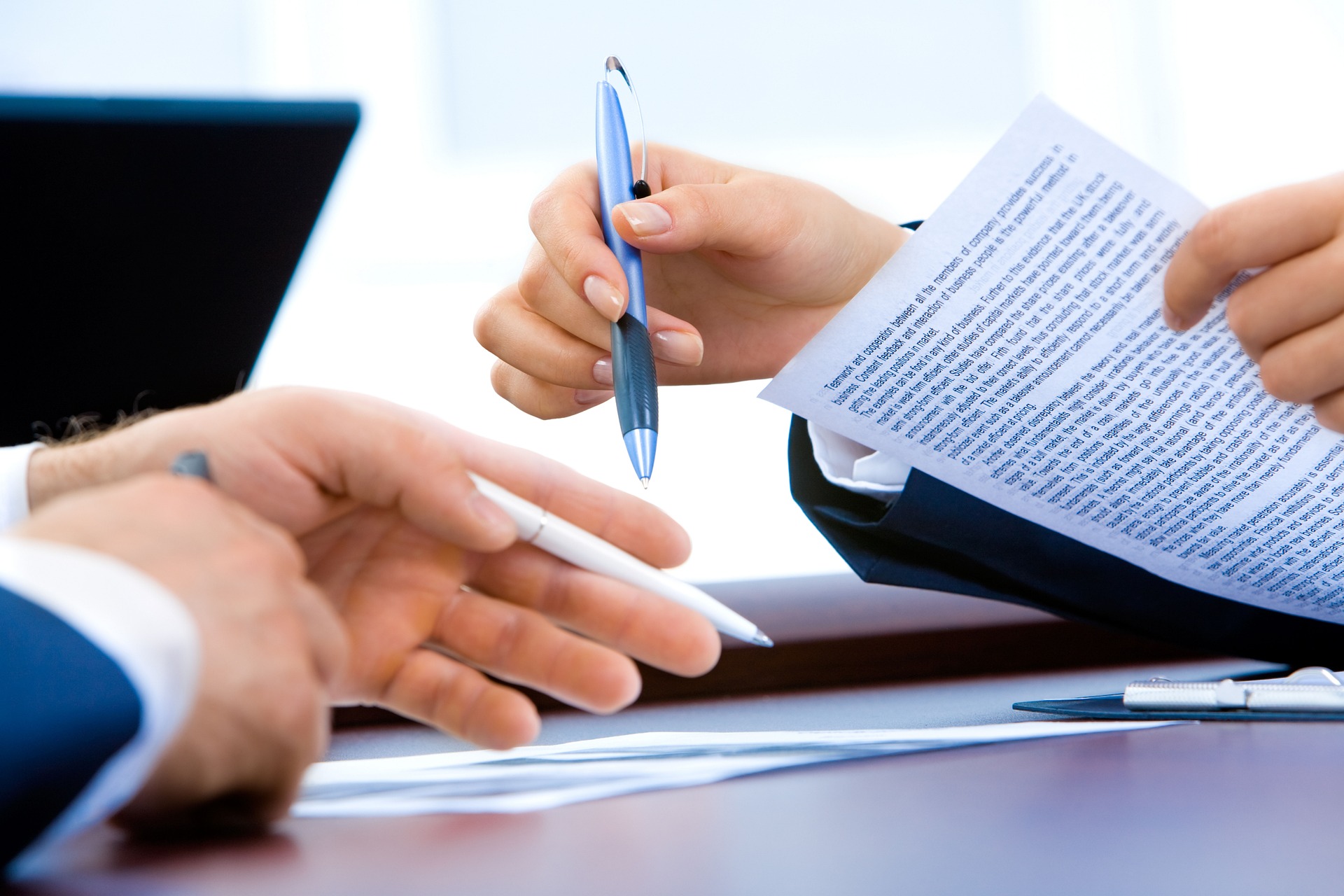 Business acquisition discussion